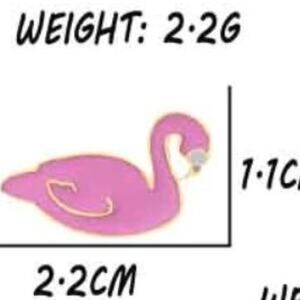 Pink Swan Pin Brooch